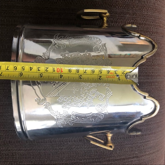 Vintage Solid Brass Wine Ice Bucket - Picture 10 of 15